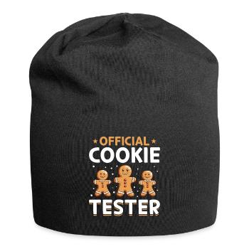 Funny Christmas Gingerbread Official Cookie Tester - Jersey-Beanie - Schwarz - Vorne
