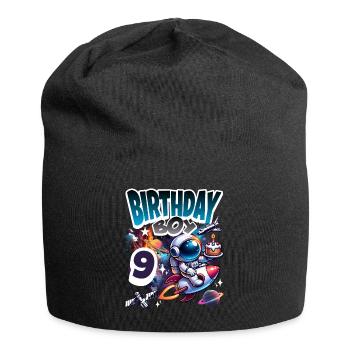 Astronaute 9e anniversaire Espace - Bonnet en jersey - noir - Devant