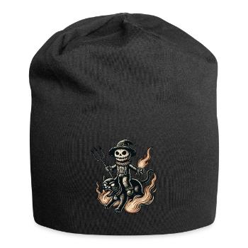 diCreepy Devil Cat Dark Cats Design - Jersey Beanie - black - Front