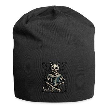 Chat effrayant Mage Chat gothique noir - Bonnet en jersey - noir - Devant