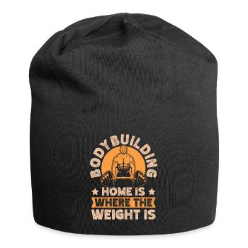 Fitness Motivation Bodybuilder Home Is The Gym - Jersey Beanie - black - Front