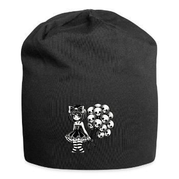 Kawaii Goth Girl Düsteres Gothic Design - Jersey-Beanie - Schwarz - Vorne