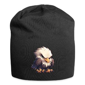 Pygargue à tête blanche Weißkopfseeadler - Bonnet en jersey - noir - Devant