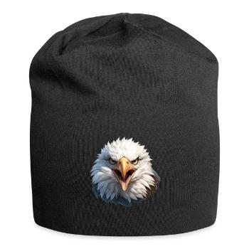 Pygargue à tête blanche Weißkopfseeadler - Bonnet en jersey - noir - Devant