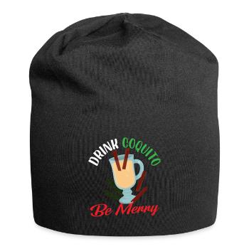 drink coquito be merry Design for a cocktails - Jersey Beanie - black - Front