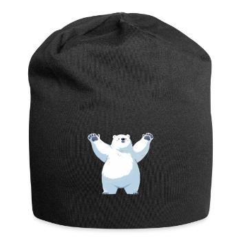 Polar Bear Eisbären Eisbär - Jersey-Beanie - Schwarz - Vorne