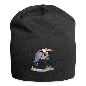Heron Reiher - Jersey-Beanie - Schwarz - Vorne