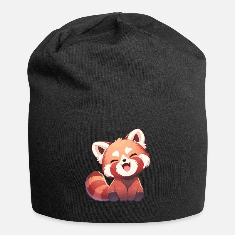 Red Panda Kleine Pandas Kleiner Roter Panda - Jersey-Beanie - Schwarz
