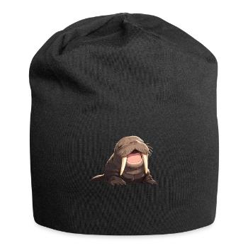 Walrus Walrosse Walross - Jersey Beanie - black - Front