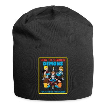 Rétro Cartoon Vintage Design comment invoquer des démons - Bonnet en jersey - noir - Devant