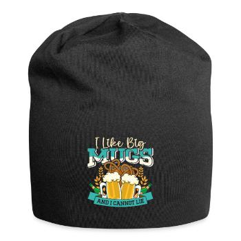 Münchner Volksfest I LIKE BIG MUGS AND CANNOT LIE - Jersey-Beanie - Schwarz - Vorne