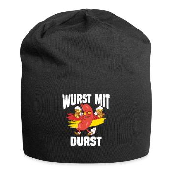 Münchner Volksfest WURST MIT DURST Lustiges - Jersey-Beanie - Schwarz - Vorne
