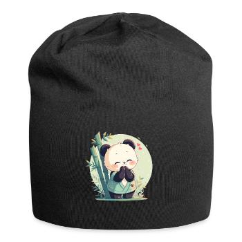 Pandas Panda - Jersey-Beanie - Schwarz - Vorne
