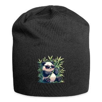 Pandas Panda - Jersey-Beanie - Schwarz - Vorne
