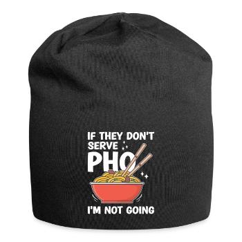 Funny Pho Soup Noodles Lover - Jersey Beanie - black - Front