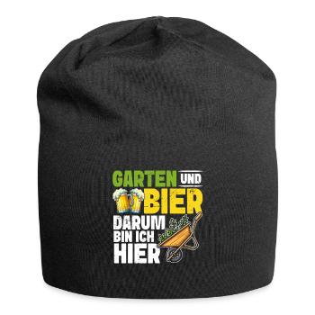 Beer Garden Gardening Allotment Gardener Gardener - Jersey Beanie - black - Front