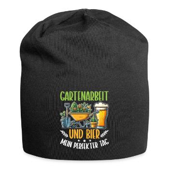 Beer Garden Gardening Allotment Gardener Gardener - Jersey Beanie - black - Front