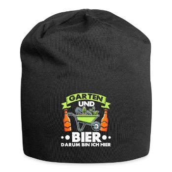 Beer Garden Gardening Allotment Gardener Gardener - Jersey Beanie - black - Front