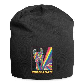 Lustiges Problama Lgbtq Gay Regenbogen Lama Alpaka - Jersey-Beanie - Schwarz - Vorne