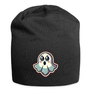 Erschrockenes Gespenst Lustiges Geister Design - Jersey-Beanie - Schwarz - Vorne