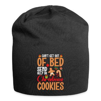 Je n’arrive pas à sortir du lit, pas d’aide - Bonnet en jersey - noir - Devant