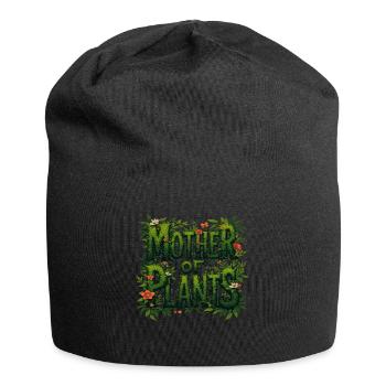 Mutter der Pflanzen Naturliebhaber - Jersey-Beanie - Schwarz - Vorne