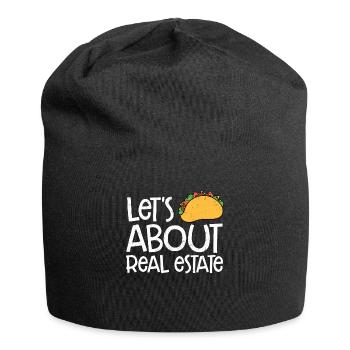 Immobilienmakler - Jersey-Beanie - Schwarz - Vorne