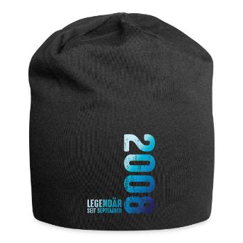 September 2008 Year 2008 Retro 2008 Vintage 2008 - Jersey Beanie - black - Front