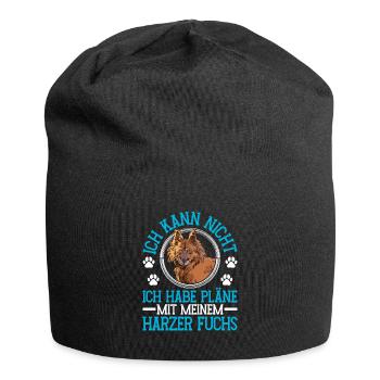 Harzer Fuchs Pläne mit Altdeutscher Hütehund - Jersey-Beanie - Schwarz - Vorne