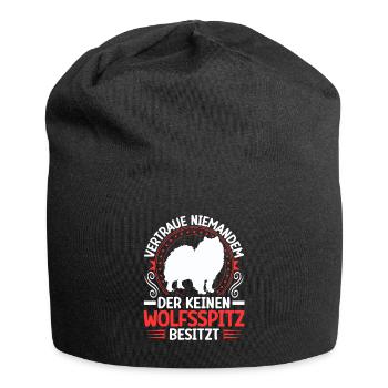 Wolfspitz Je possède un Keeshond - Bonnet en jersey - noir - Devant