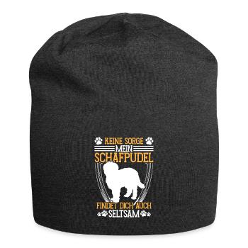 Schafpudel findet dich seltsam Hütehund - Jersey-Beanie - Anthrazit - Vorne