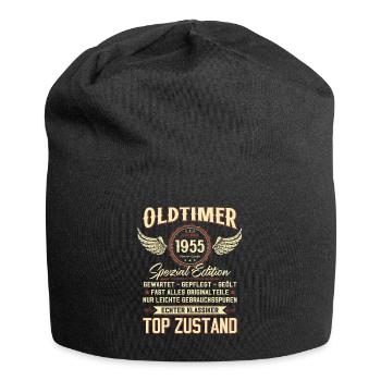 70. GeburtstagOldtimer September 1955 Jahrgang 55 - Jersey-Beanie - Schwarz - Vorne