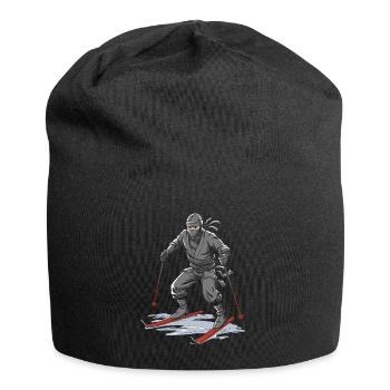 Skiing Après Ski Skiing Ninja - Jersey Beanie - black - Front