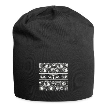 Gloomy Eyes Creepy Halloween Design - Jersey Beanie - black - Front