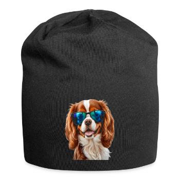 Cavalier King Charles Spaniel Lunettes de soleil Chien - Bonnet en jersey - noir - Devant