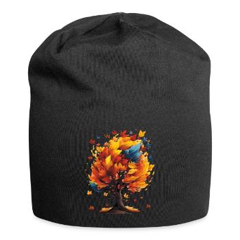 HERBST BAUM - Jersey-Beanie - Schwarz - Vorne