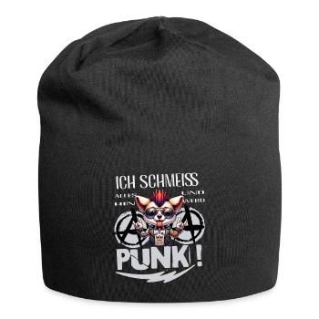 Je m’en fiche - Schmeiss alles hin werd Punk Punkrock - Bonnet en jersey - noir - Devant