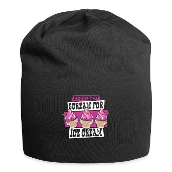 Alle schreien nach Eismaschine Gelato Liebhaber - Jersey-Beanie - Schwarz - Vorne