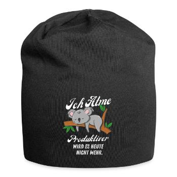 Funny Tshirt Funny Humor Lazy Lazy Fun - Jersey Beanie - black - Front