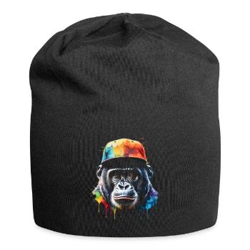 Gorilla Snapback Cap Monkey Cool Animal Design Print - Bonnet en jersey - noir - Devant