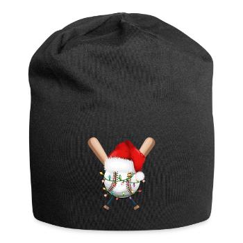 Bonhomme de neige Joyeux Noël avec batte de baseball - Bonnet en jersey - noir - Devant