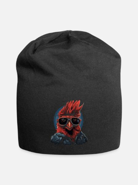 Rotkardinal Kardinal Vogel - Jersey-Beanie - Schwarz