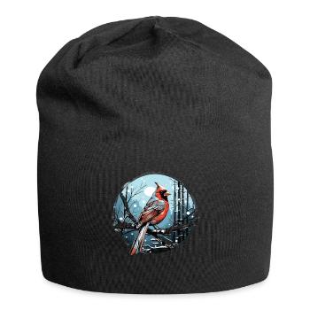 Cardinal Vogel rouge - Bonnet en jersey - noir - Devant