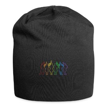 Dudelsack LGBT Regenbogen Great Highland Dudelsack - Jersey-Beanie - Schwarz - Vorne