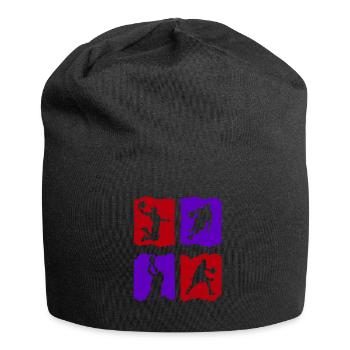 Basketball Tshirt B-Ball Dunking Rebound Player - Jersey Beanie - black - Front