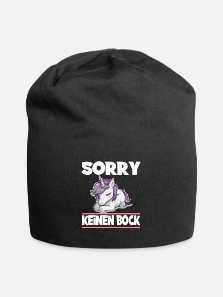 Sorry Keinen Bock Einhorn - Jersey-Beanie - Schwarz
