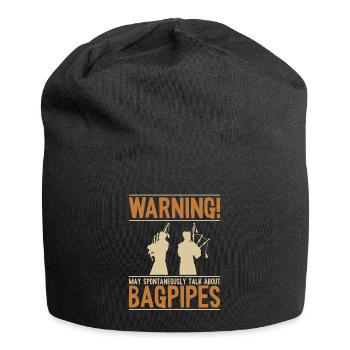 Kann spontan über Dudelsack sprechen Blasrohr - Jersey-Beanie - Schwarz - Vorne