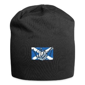 Dudelsackspieler Schottland Flagge Great Highland Blasrohr - Jersey-Beanie - Schwarz - Vorne