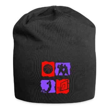 Basketball Tshirt B-Ball Dunking Rebound Player - Jersey Beanie - black - Front