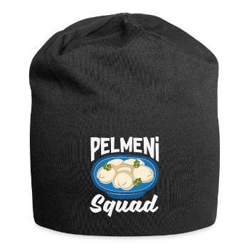 Pelmeni russes, quenelles russes - Bonnet en jersey - noir - Devant